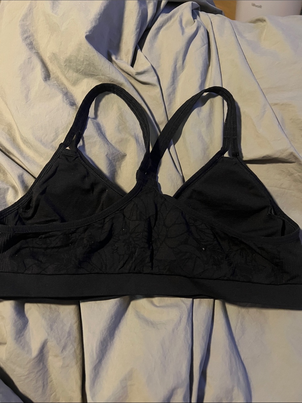 Patagonia Black Floral-Texture Wireless Sports Bralette - Picture 3 of 4